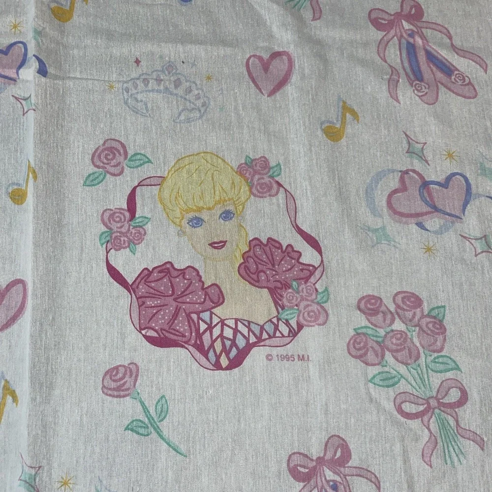 Vintage‎ Barbie Ballerina Twin Flat Sheets 1995 90s